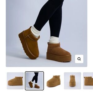 New Cushionaire Hippy Cozy Platform Ankle Boot size 9